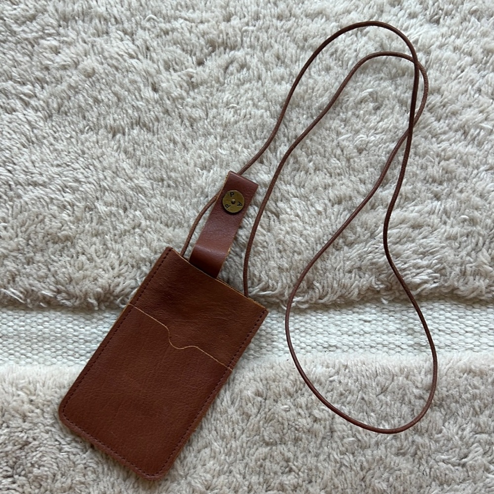 Swedish leather necklace wallet